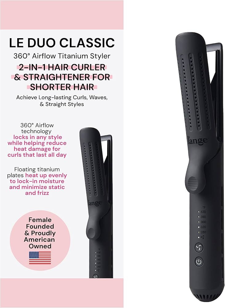 L'ANGE HAIR Le Duo Standard 360° Airflow Styler | 2-in-1 Curling Wand & Titanium Flat Iron Hair ... | Amazon (US)