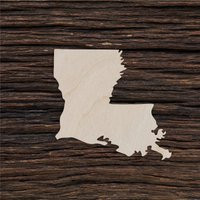 Wooden Louisiana State Shape For Crafts & Decoration - Laser Cut Charm Necklace Bracelet Silhouette Outline | Etsy (US)