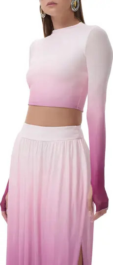 Eleni Ombré Mesh Crop Top | Nordstrom