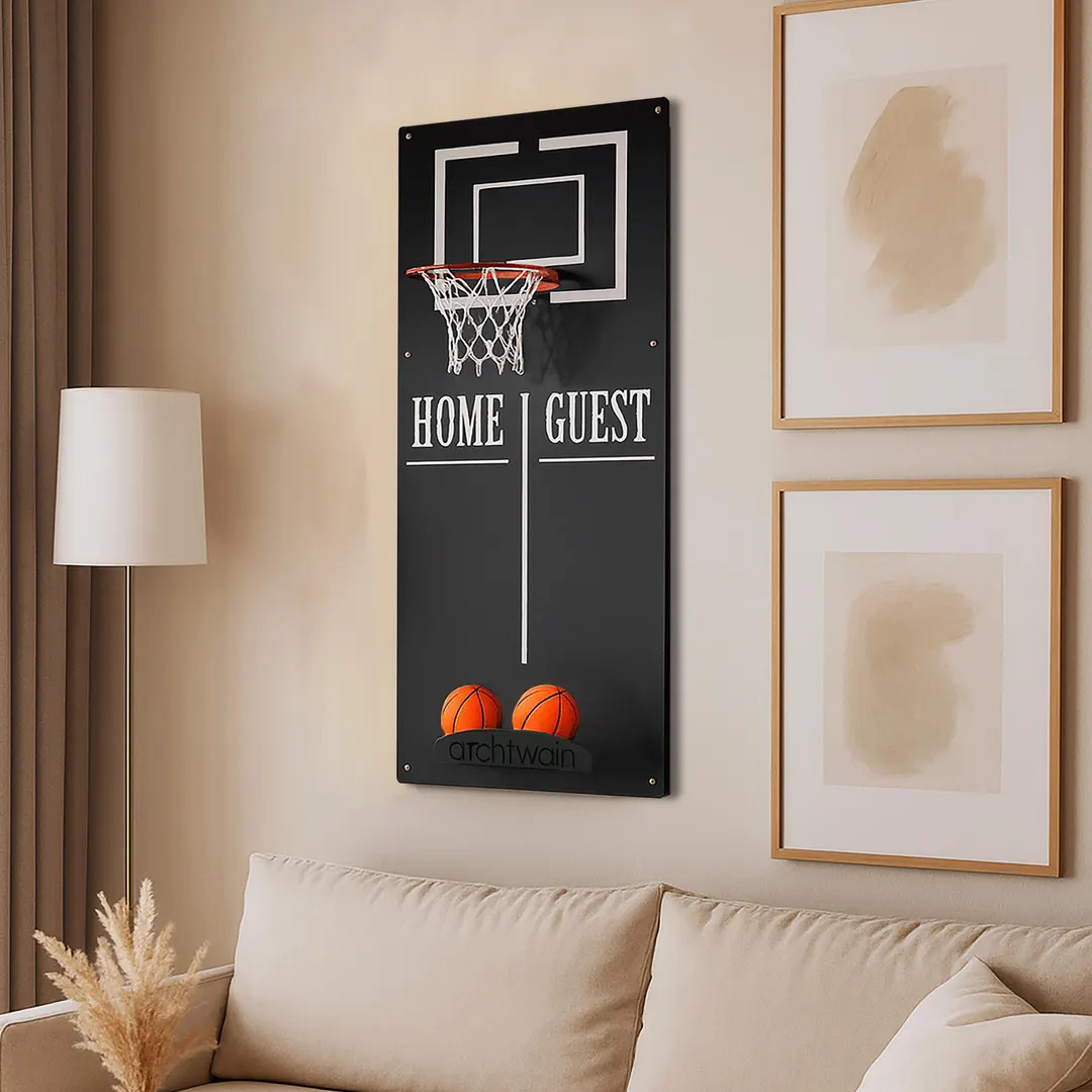 Metal Basketball Hoop Wall Decor - Modern Wall Art, Unique Christmas Gift - Etsy | Etsy (US)