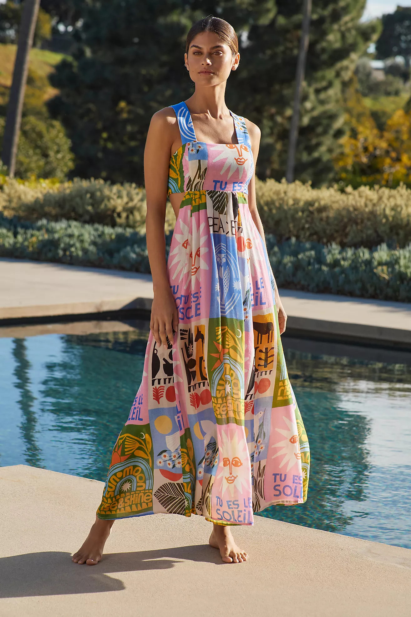 The Piper Bandeau Cutout Maxi Dress | Anthropologie (US)