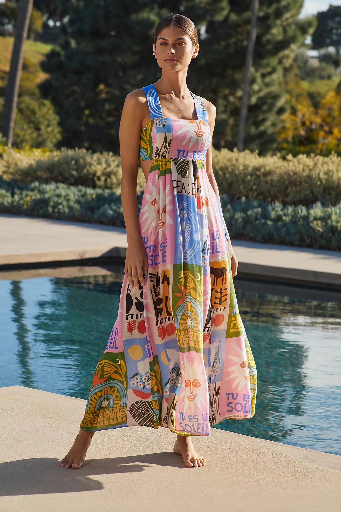 The Piper Bandeau Cutout Maxi Dress: Anisa Makhoul Edition | Anthropologie (US)