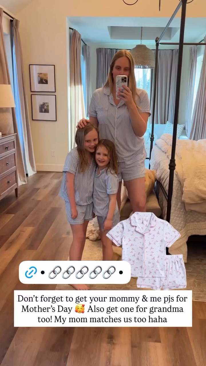 Don’t forget to get your mommy & me pjs for Mother’s Day 🥰 Also get one for grandma too! My mom matches us too haha