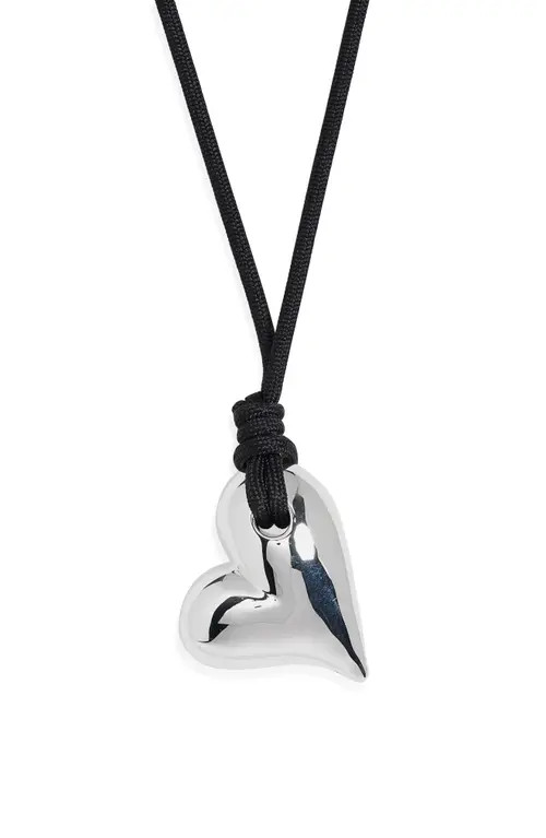 JENNY BIRD Art Heart on a String Necklace in High Polish Silver at Nordstrom | Nordstrom