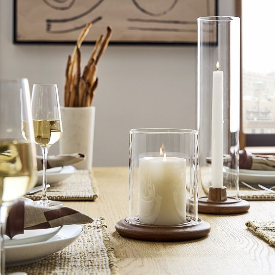 Tira Taper Holder Small and Tapered, Dark Ash, Set of 2 | West Elm (US)