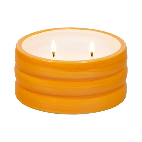 Mainstays 1-Wick Ceramic Waffle Scented Jar Candle, Maple Pumpkin Latte, 12 oz. | Walmart (US)