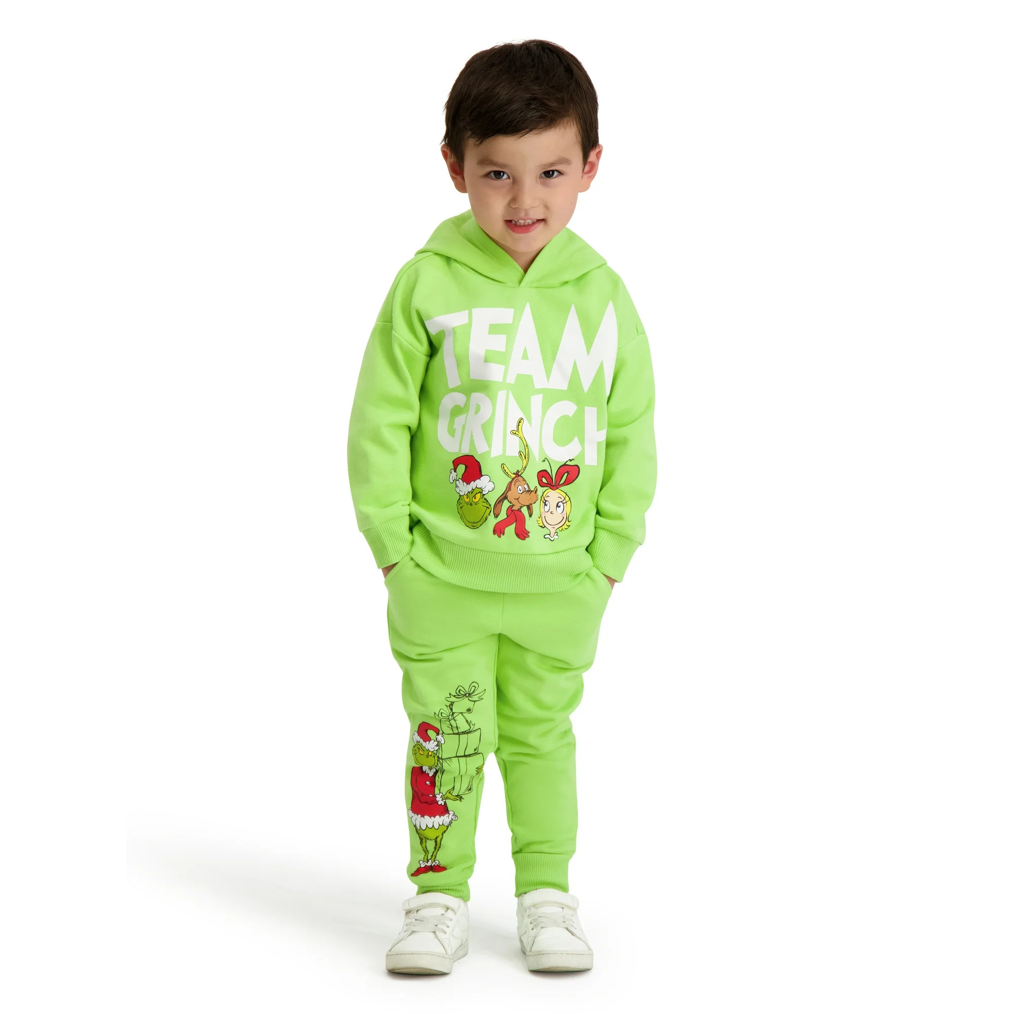 Dr. Seuss Toddler "TEAM GRINCH" Sweatshirt and Jogger Set, Sizes 2T-5T | Walmart (US)