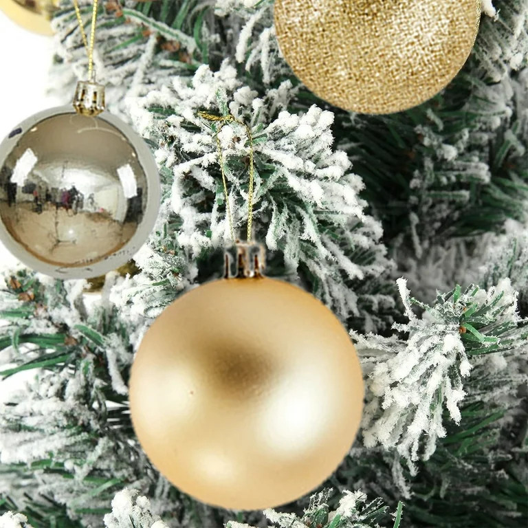 Yoloke Large Christmas Balls Shatterproof Gold Christmas Ornaments 16 Pcs Big Christmas Ornaments... | Walmart (US)