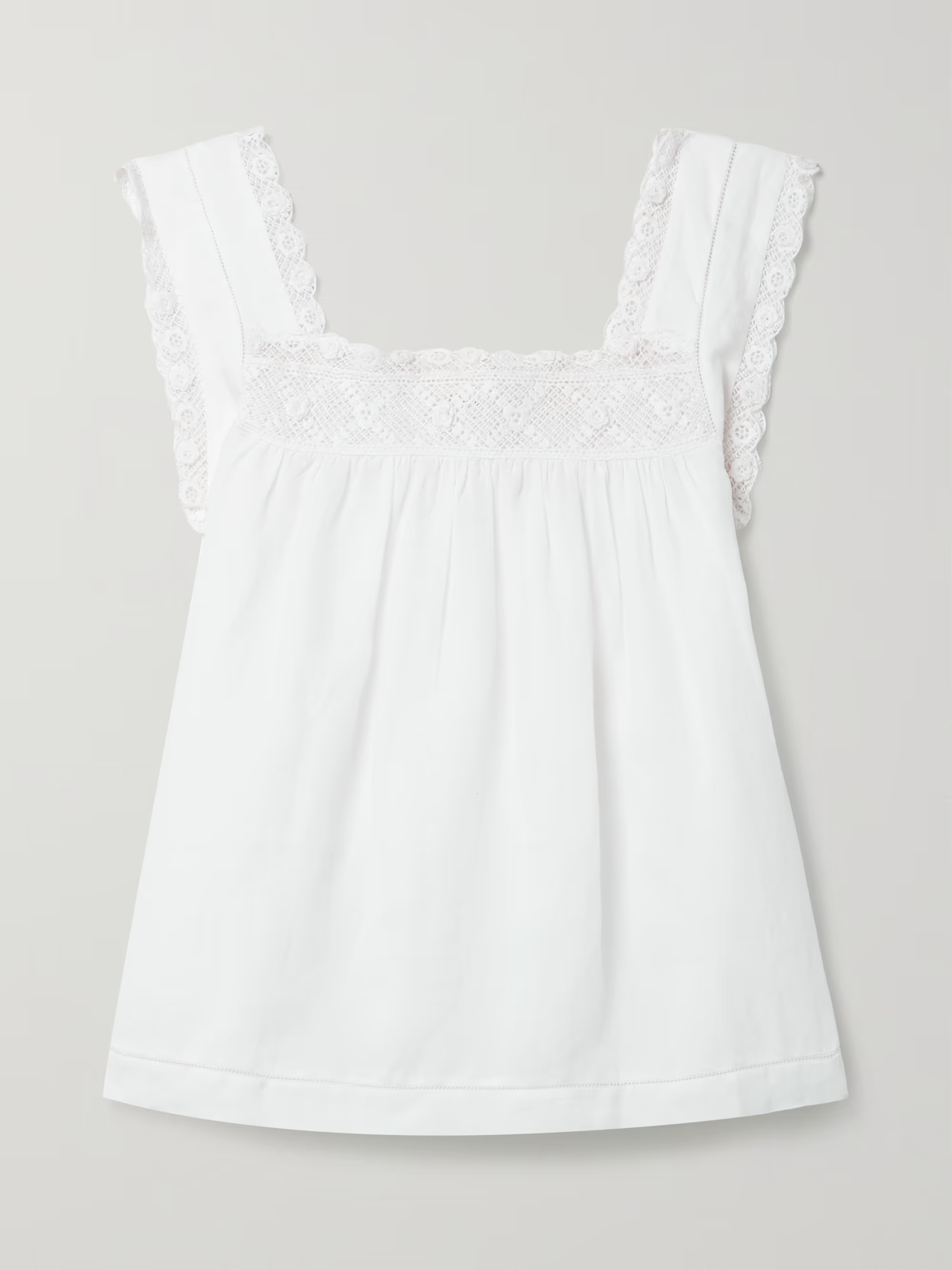 Aphra crochet-trimmed ramie top | NET-A-PORTER (UK & EU)