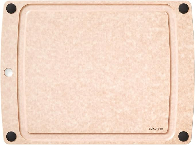 Epicurean All-In-One Cutting Board with Non-Slip Feet and Juice Groove, 17.5" × 13", Natural/Bla... | Amazon (US)