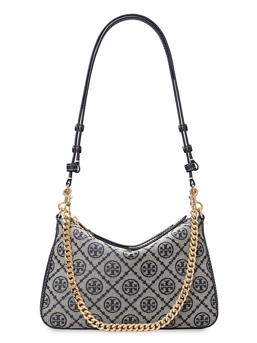 Women's Perry Small Monogram Shoulder Bag - Tory Navy | Saks Fifth Avenue