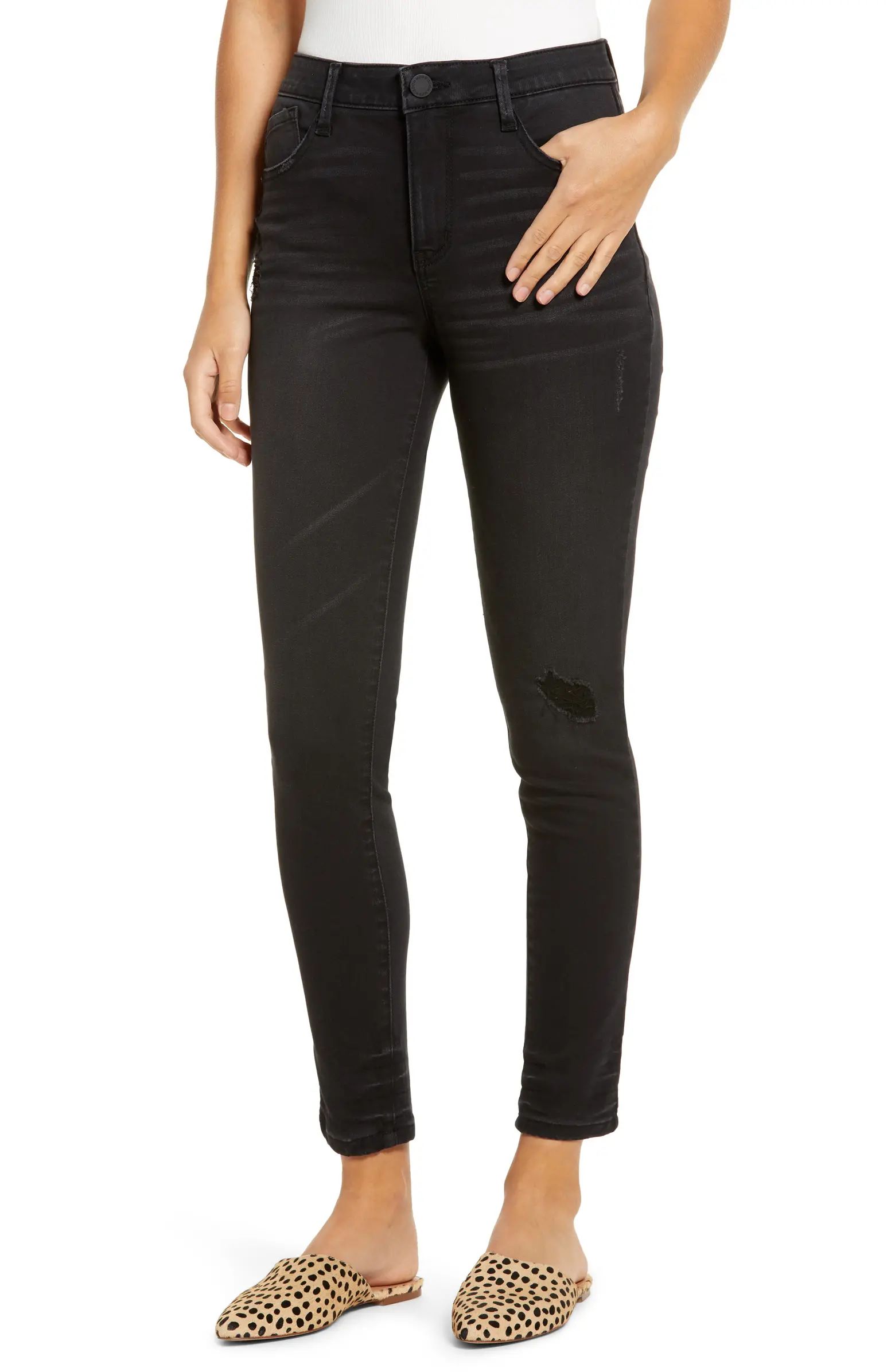 Ab-Solution High Waist Distressed Modern Ankle Skinny Jeans | Nordstrom