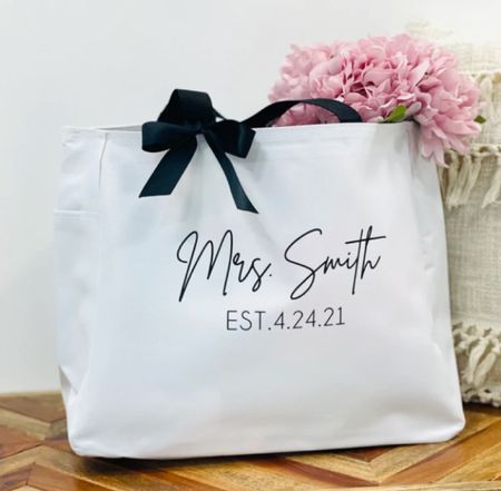 Personalized tote for the bride to be!

Bride | getting married | bride bag | Mrs. bag | bridal bag | gift for bride | bridal style | tietheknotinstyle | wedding day | bachelorette party | shop small | shop local | wedding shower | casual bride  | bride bag

#LTKGiftGuide #LTKstyletip #LTKwedding