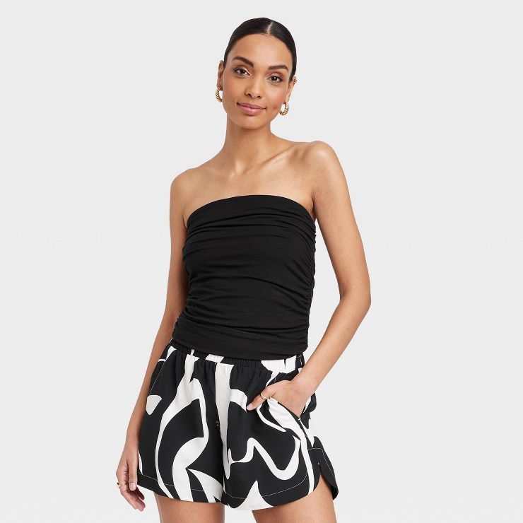 Women's Slim Fit Ruched Tube Top - A New Day™ | Target