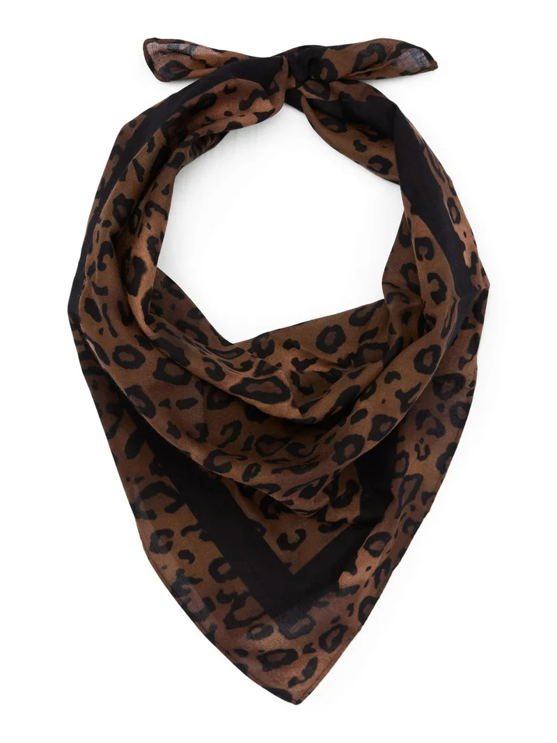 Time and Tru Leopard Print Holiday Bandana | Walmart (US)