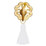 Floral Brass Tassel Drawer Pull - Choose your tassel color | Lo Home by Lauren Haskell Designs