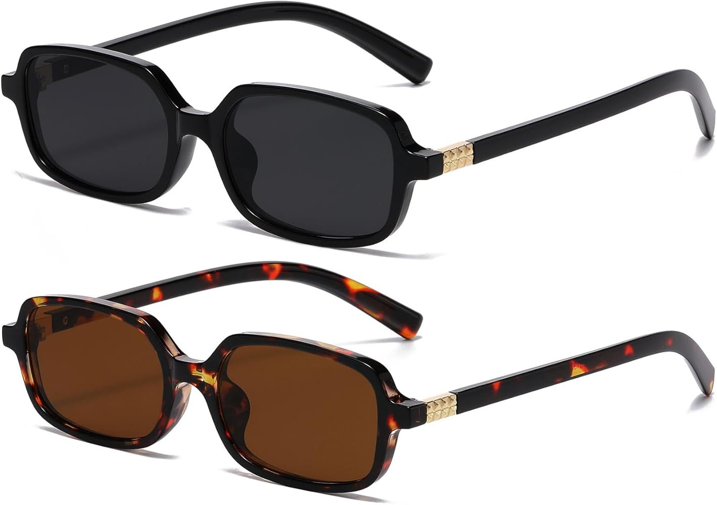 AIEYEZO Retro Rectangular Sunglasses for Women Fashion Square Sun Glasses Trendy Vintage Small Fr... | Amazon (US)