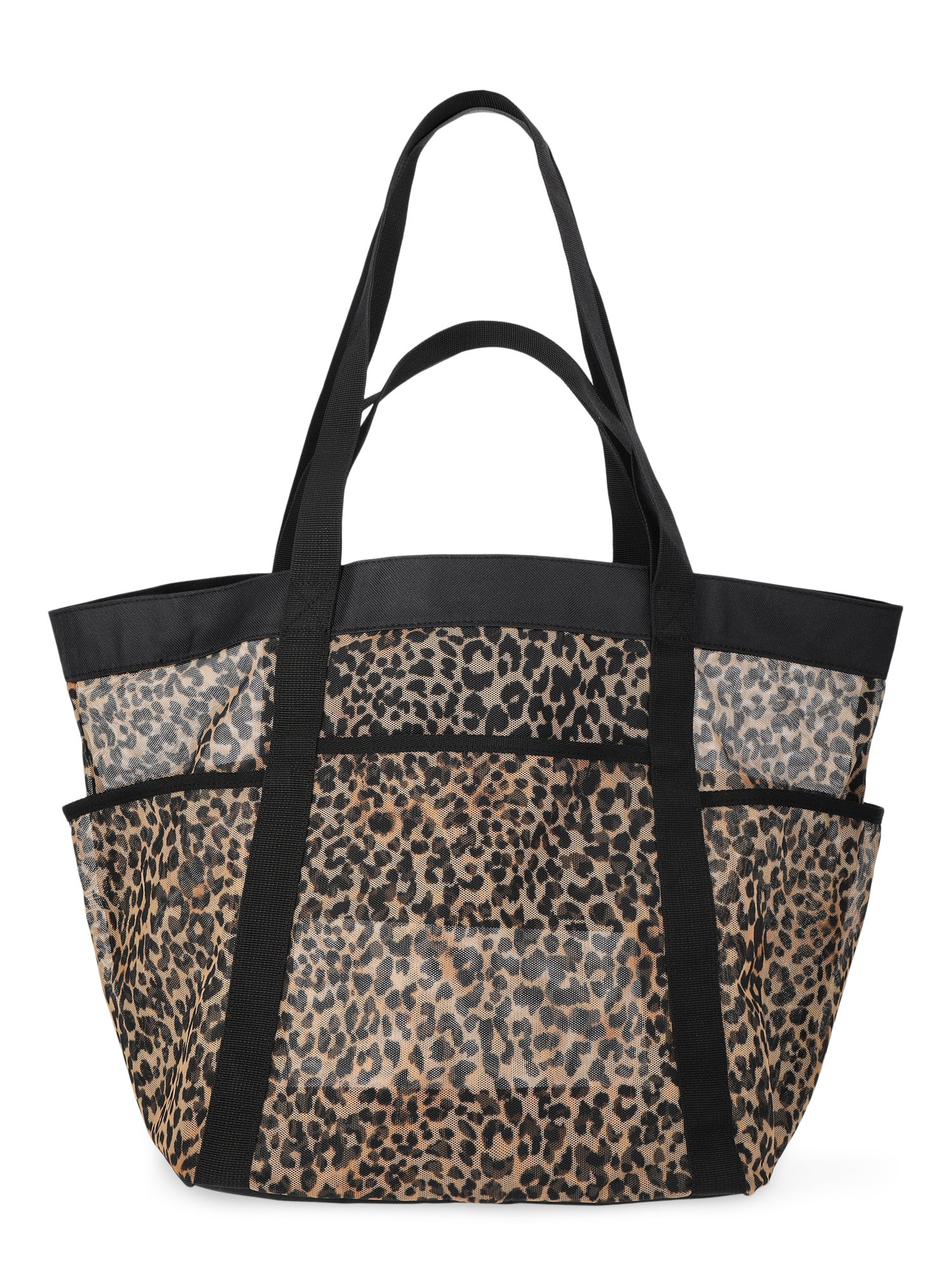 No Boundaries Women's Mesh Tote Bag, Leopard | Walmart (US)
