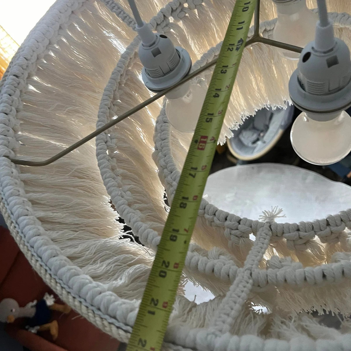 Boho Light Fixture Beach Style Cotton Sisal Gras Pendant Light Chandelier Pendant Light - Etsy | Etsy (US)