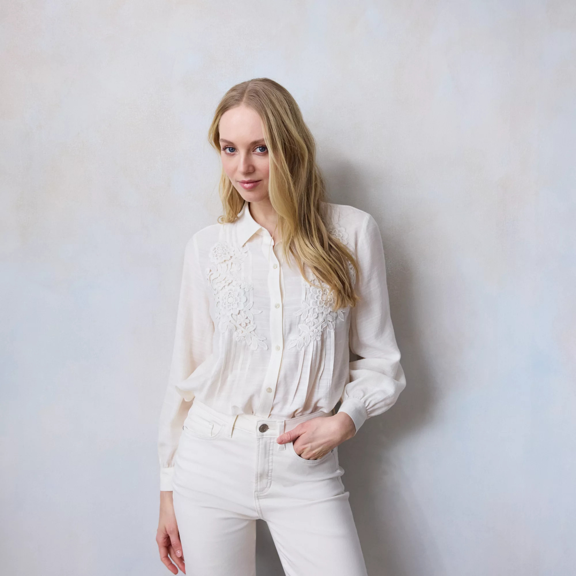 Women's LC Lauren Conrad Lace Pintuck Blouse | Kohl's