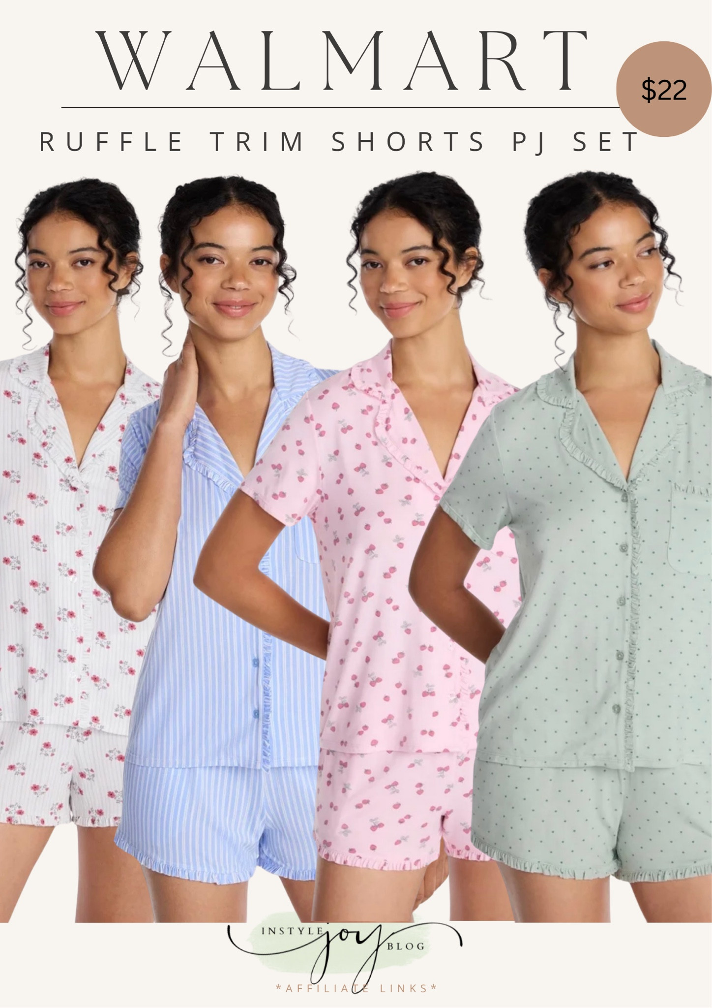 Walmart Joyspun Women’s Modal-Blend Ruffle Trim Notch Collar Top and Shorts Pajama Set, 2 Piece, Sizes XS-3X

#LTKTravel #LTKSeasonal #LTKMothersDay