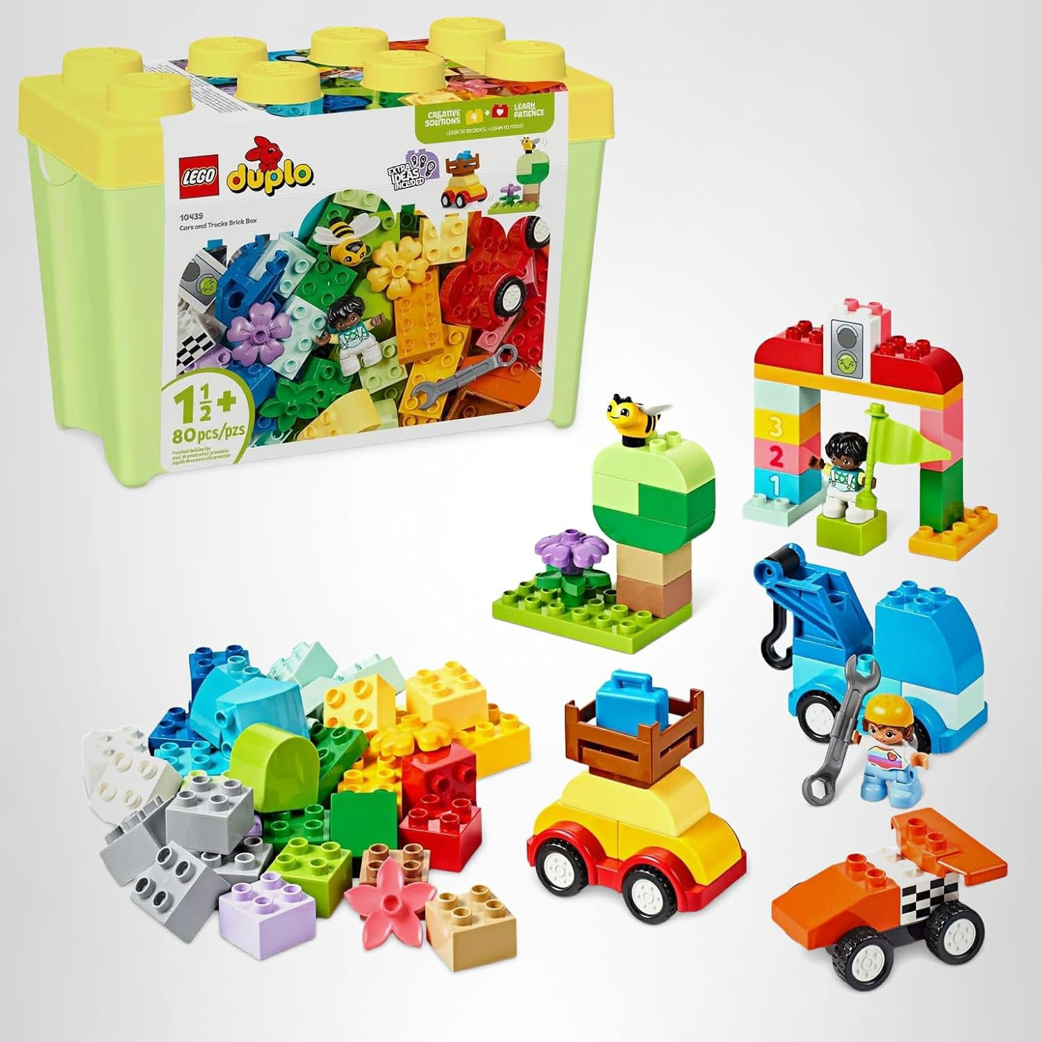 LEGO DUPLO Classic Cars and Trucks Brick Box Building Blocks - Learning & Educational STEM Toys f... | Amazon (US)