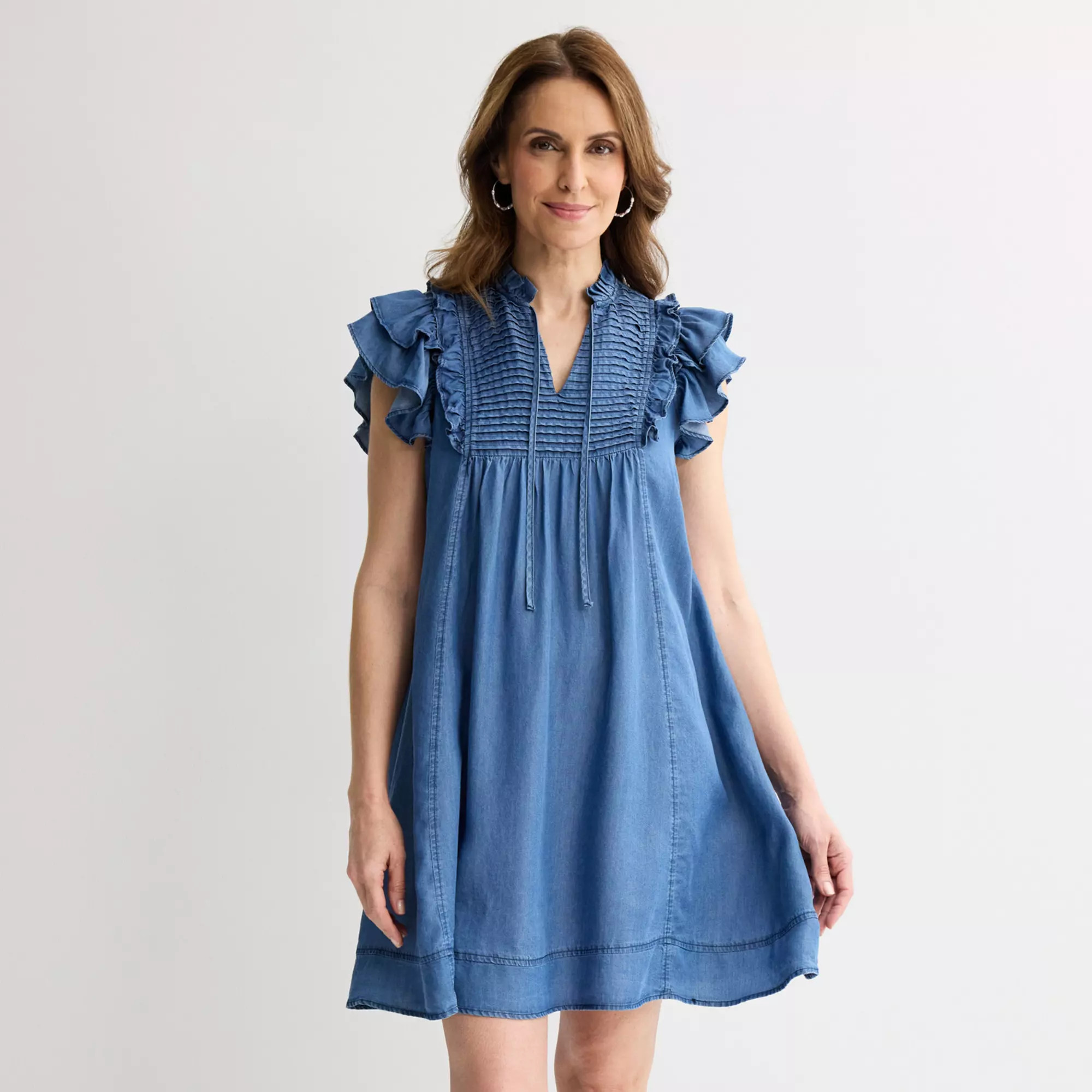 Women's Farmers Market Ruffle Sleeve Short Dress | Kohl's