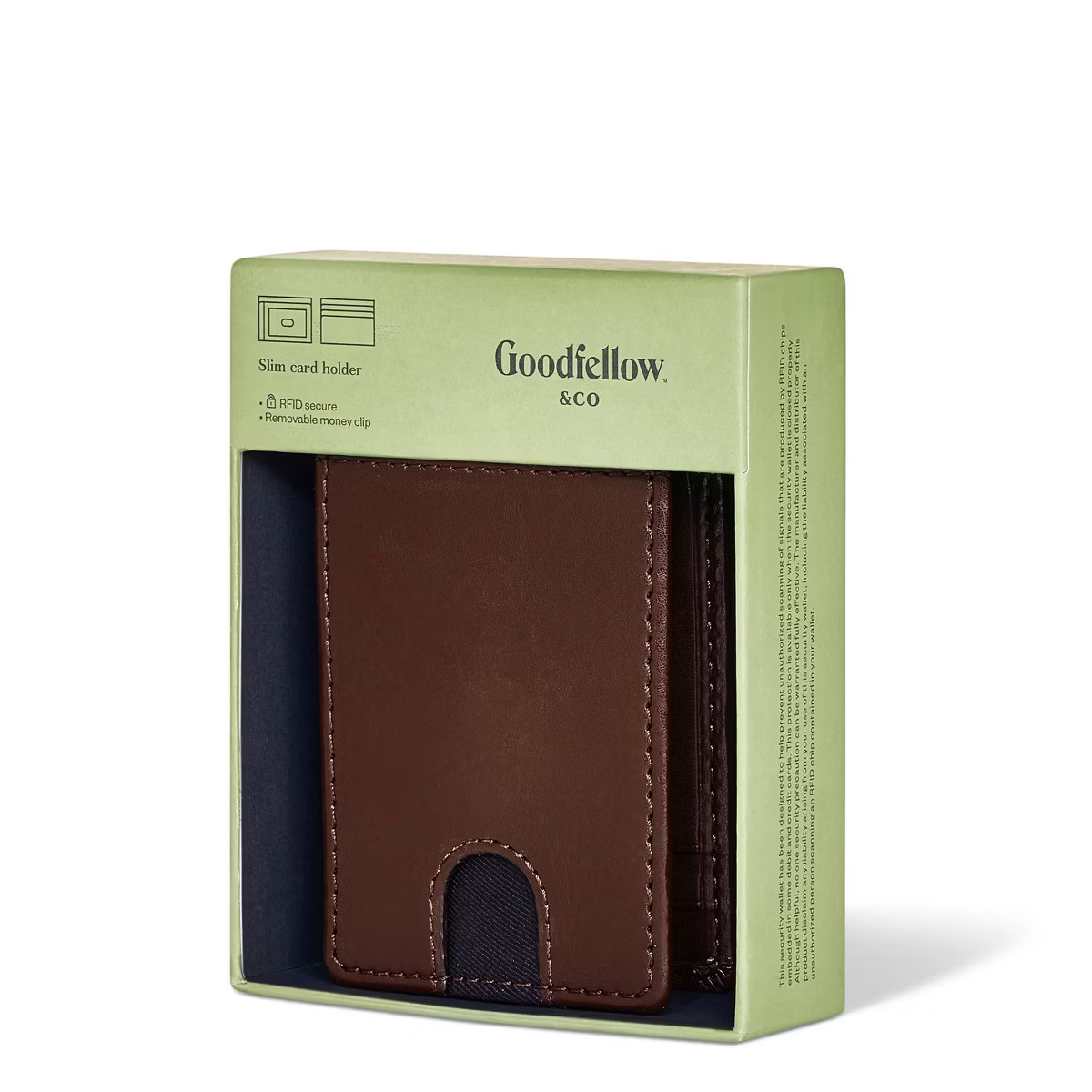Men's RFID Bifold Wallet with Money Clip - Goodfellow & Co™ Brown | Target