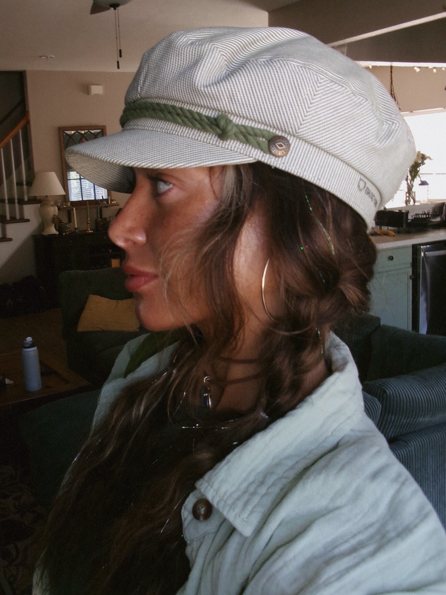 Brixton fiddler cap
Color - Sea kelp/oat milk

I couldn’t link the exact hat but I linked similar

#style #styleinspo #hat #fiddlercap #fallstyle

#LTKStyleTip #LTKSeasonal