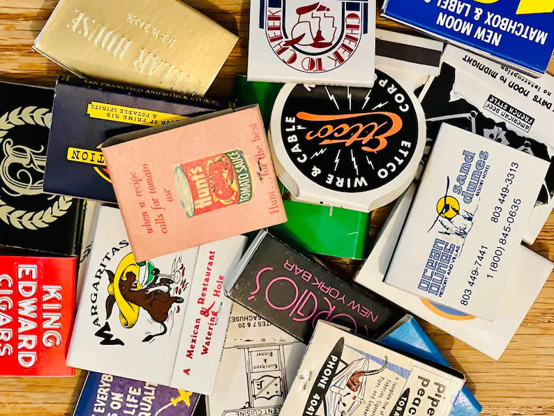 NEW Vintage Matchbooks several Lot Quantities Available Unstruck and Unused Matchbooks & Matchbox... | Etsy (US)