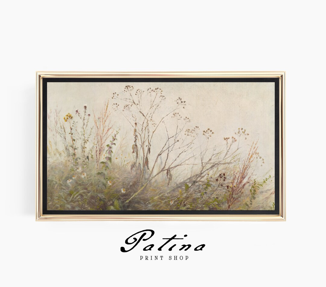Samsung Frame TV Art Vintage Flower Painting Farmhouse Decor TV Art Digital Download WILDFLOWERS ... | Etsy (US)