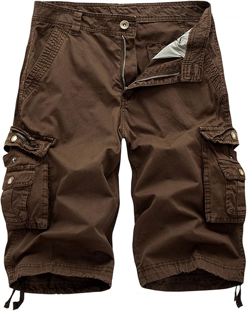 DONGD Mens Cargo Shorts Cotton Relaxed Fit Camouflage Camo Cargo Short | Amazon (US)