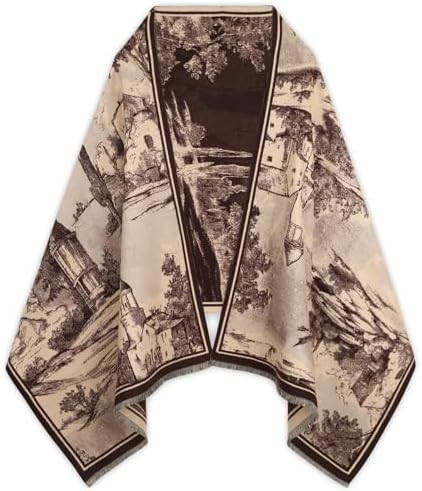 EXTREE Scarfs for Women Pashmina Silky Shawl Wrap for Evening Dressing Blanket Open Front Poncho ... | Amazon (US)
