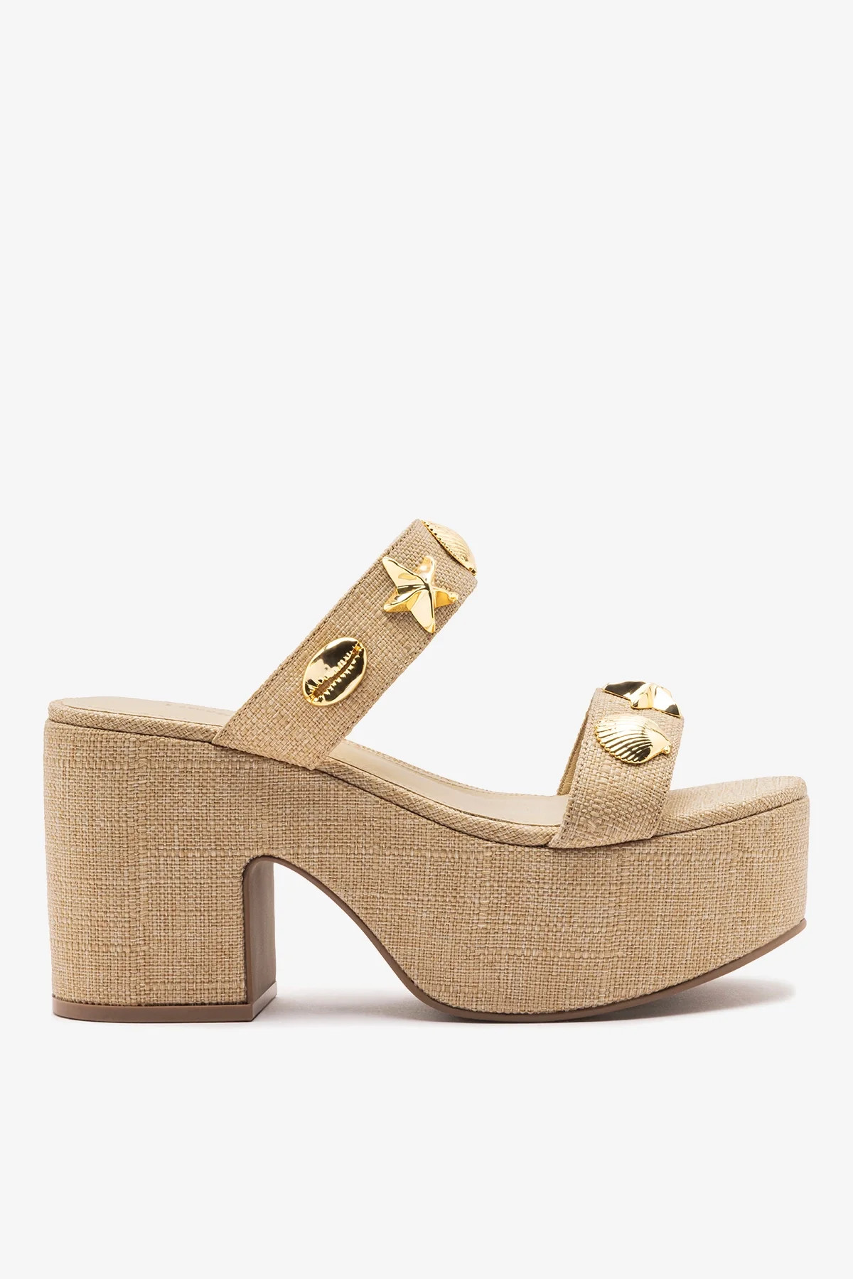 Madison Platform Sandal Beige Raffia | Larroude