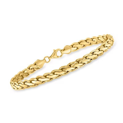 Ross-Simons 10kt Yellow Gold Curved-Link Bracelet Size 8 | Target