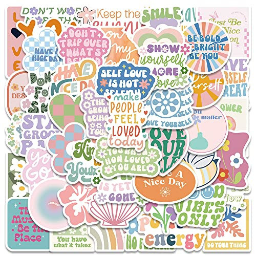 Cute Pink Inspirational Aesthetic Girl Teachers Stickers 50PCS Motivational | Amazon (US)