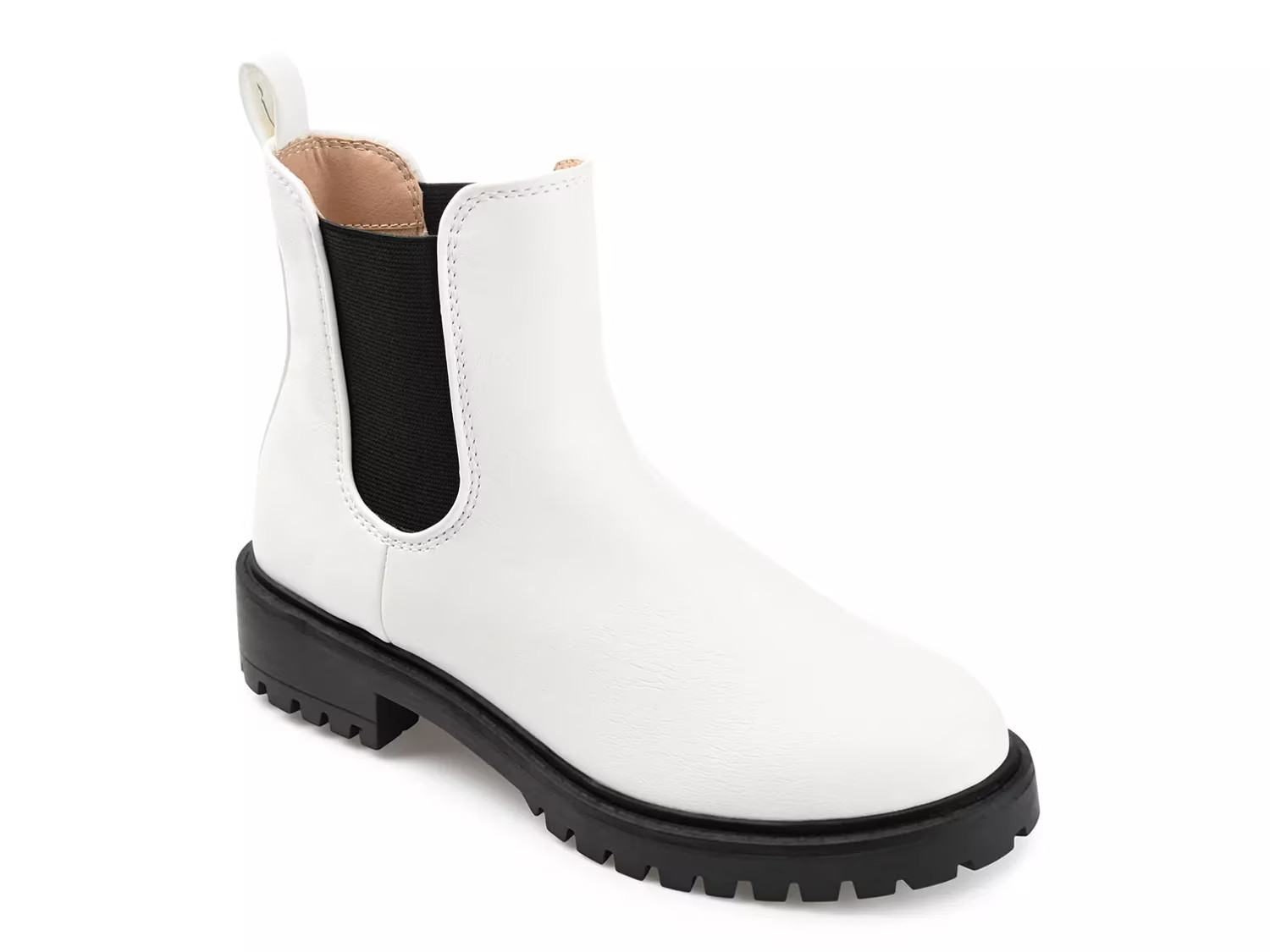 Journee Collection Kenova Chelsea Boot | Women's | White | Size 6 | Boots | Block | Bootie | Chelsea | DSW