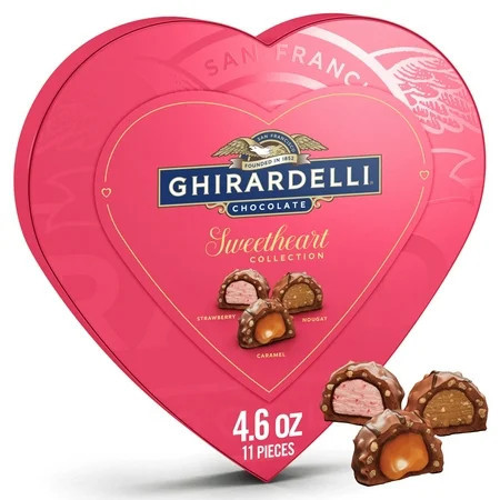 GHIRARDELLI Sweetheart Collection Pralines Heart Shaped Box, 4.6 oz | Walmart (US)