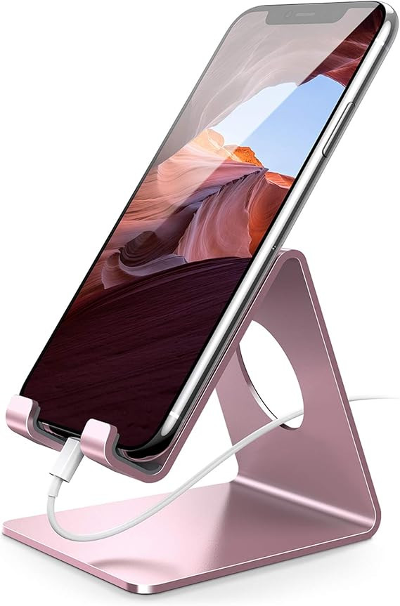 Cell Phone Stand, Lamicall Phone Cradle : Phone Dock, Holder Compatible with Phone 12 Mini 11 Pro... | Amazon (US)