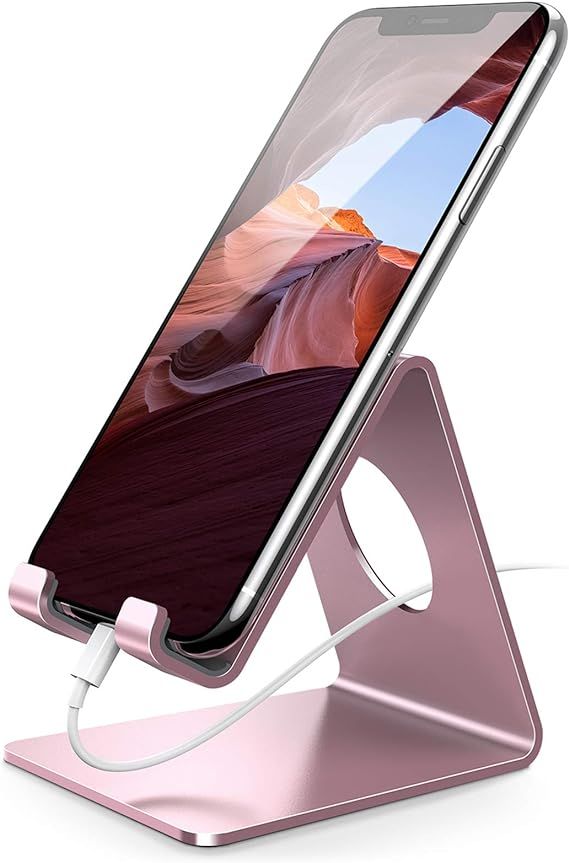 Cell Phone Stand, Lamicall Phone Cradle : Phone Dock, Holder Compatible with Phone 12 Mini 11 Pro... | Amazon (US)