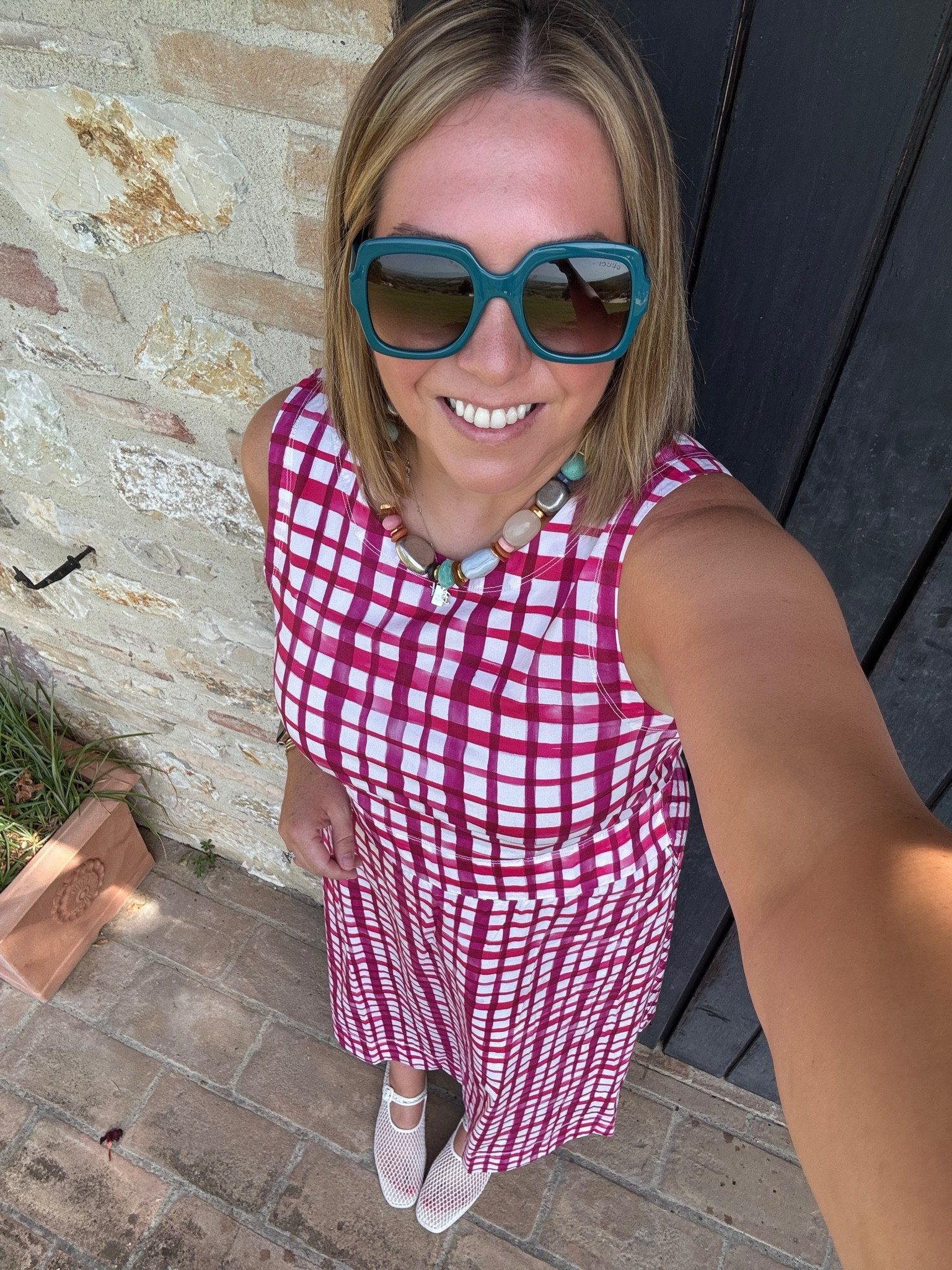 Another day in Umbria exploring little towns and villages. I love the color of this set. The pink is so much fun and I added teal to add a bit more color and interest. These mesh shoes are so easy to walk in and always perfect for a Europe vacation!

#LTKootd #LTKTravel #LTKMidsize