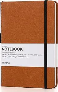 Thick Classic Notebook with Pen Loop - Lemome A5 College Ruled Hardcover Writing Notebook with Po... | Amazon (US)