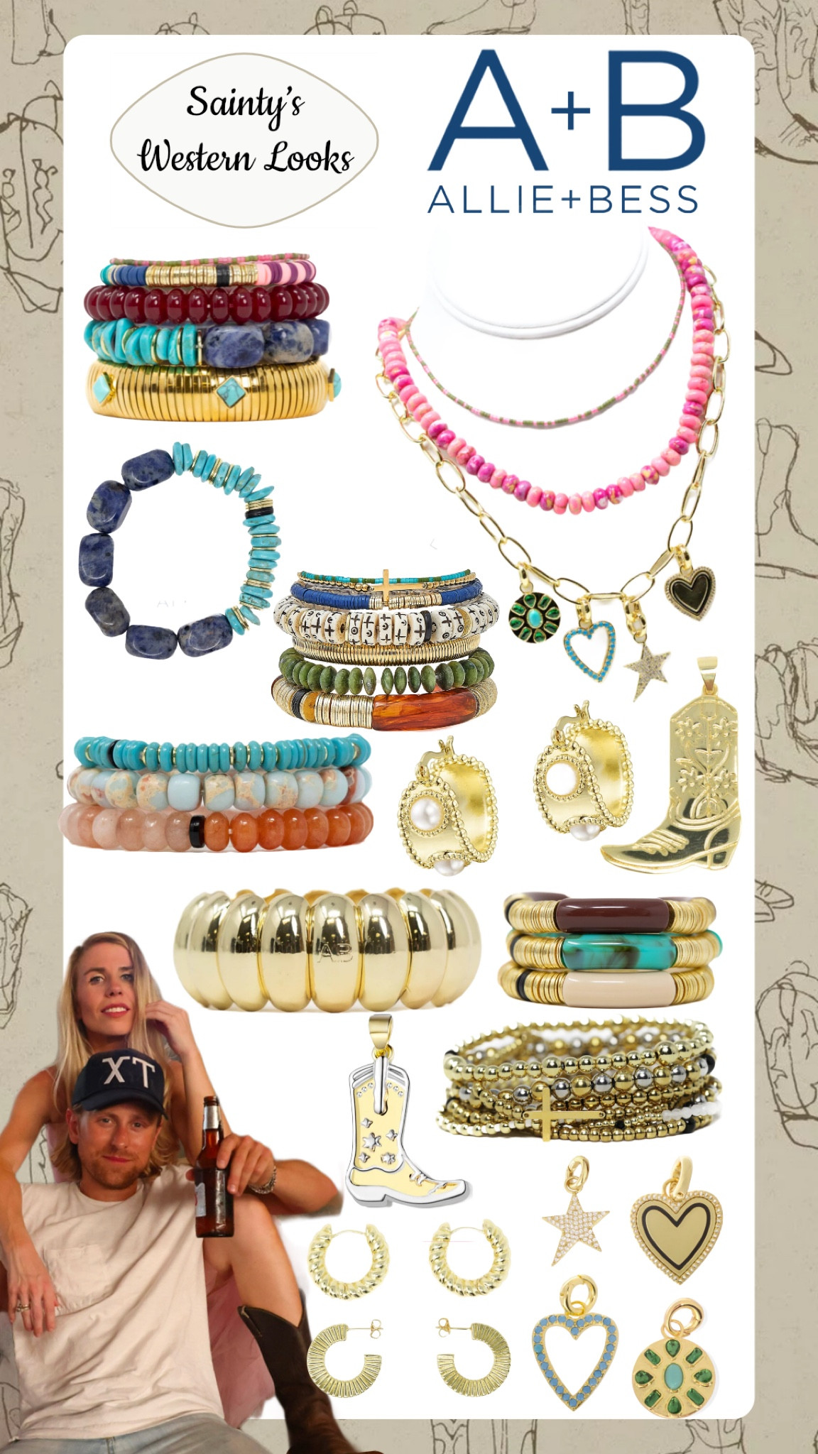 Allie + Bess
Western Jewelry 
Code: Sainty20

#LTKFindsUnder50 #LTKGiftGuide #LTKSaleAlert