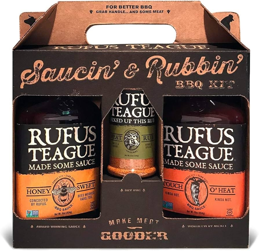 Rufus Teague - Saucin' & Rubbin' Tote - 2 Premium BBQ Sauces & 1 Dry Rub | Amazon (US)