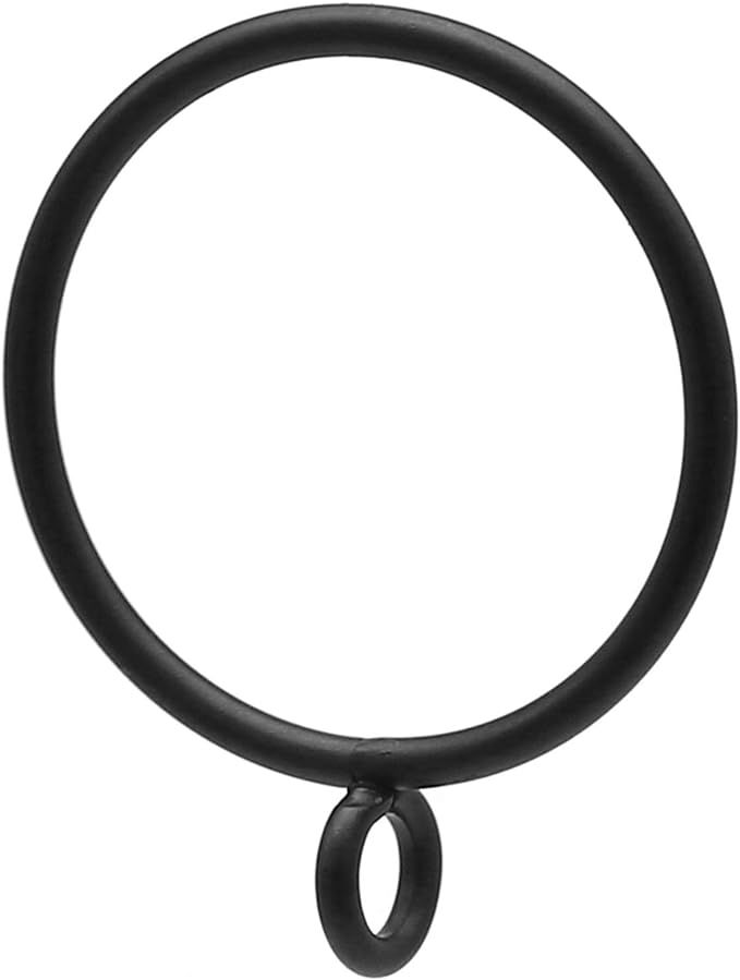 MateOne Curtain Rings (Black, 1.5 INCH-Curtain Rings) | Amazon (US)