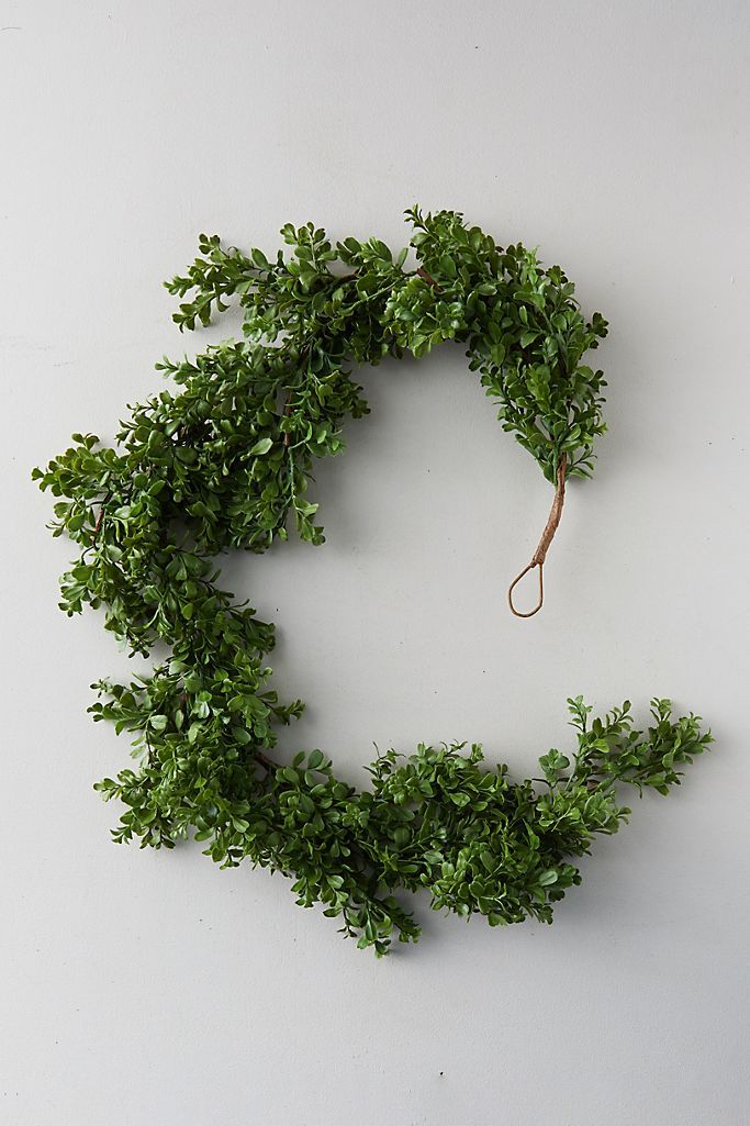 Faux Boxwood Garland | Anthropologie (US)