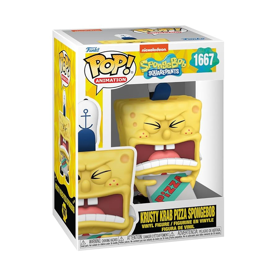 Funko POP! TV: Spongebob Squarepants 25th Anniversary - Spongebob Squarepants with Pizza -Collect... | Amazon (US)