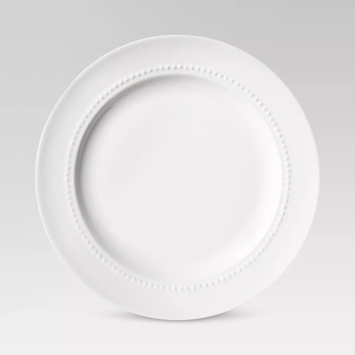 8.3" Porcelain Beaded Rim Salad Plate White - Threshold™: Traditional Round Microwave & Dishwas... | Target