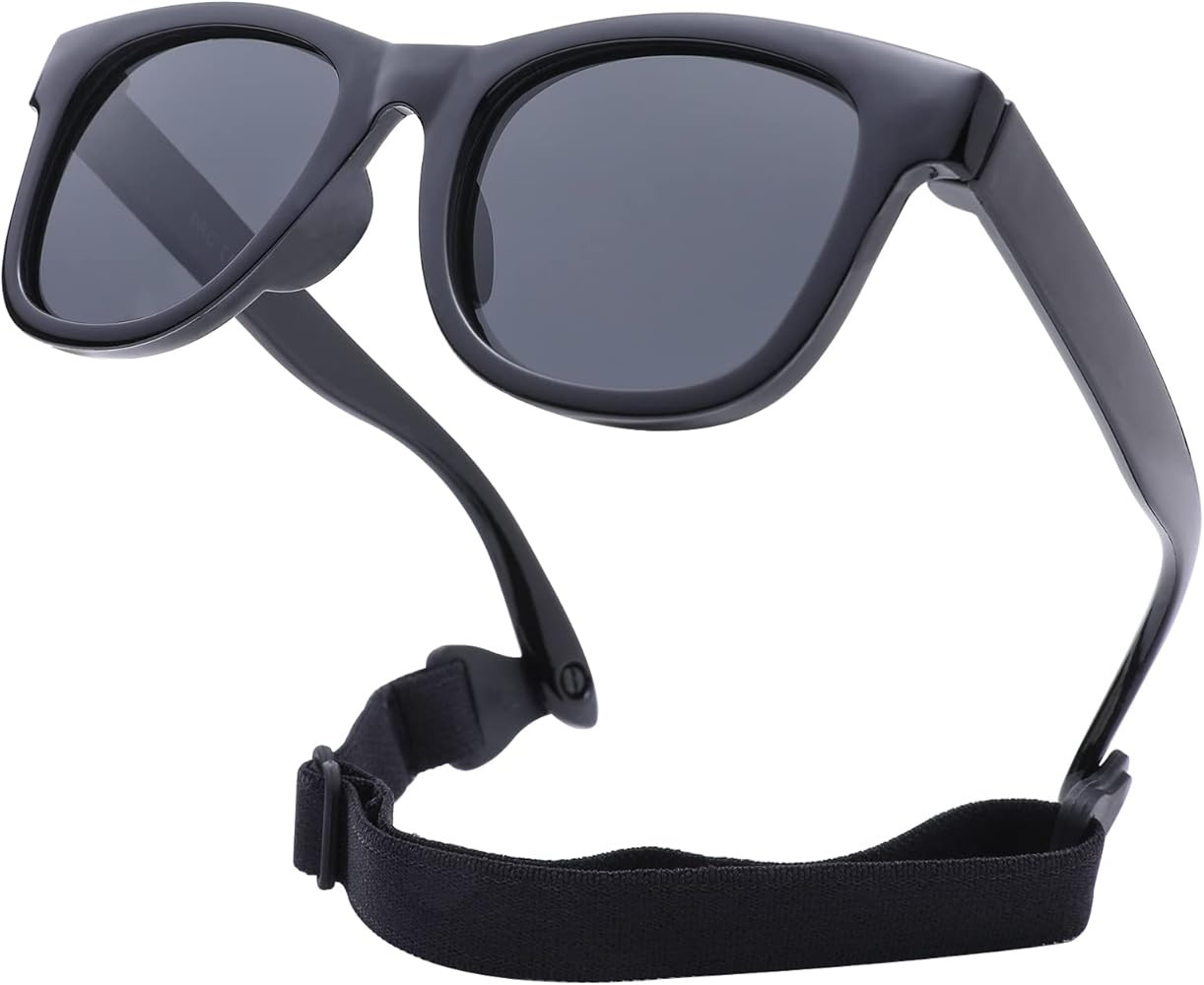 COASION Bendable Flexible Polarized Newborn Baby Sunglasses with Strap for Infant Boys Girls Age ... | Amazon (US)
