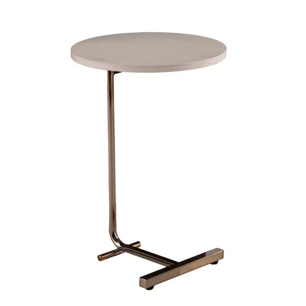 Molong Round C Table White/Champagne - Aiden Lane | Target